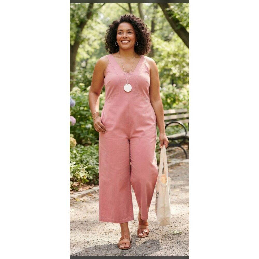 Oddi New With Tags 1x Wide Leg Cropped Jumpsuit